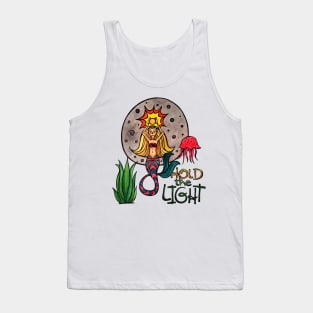 Hold the Light: Magical Mermaid Original Watercolor Illustration Tank Top